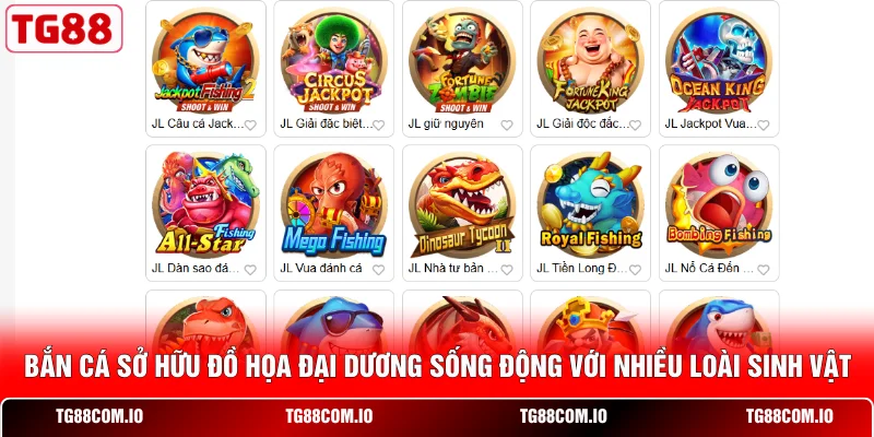 Home 20 Bắn cá sở hữu đồ họa đại dương sống động với nhiều loài sinh vật