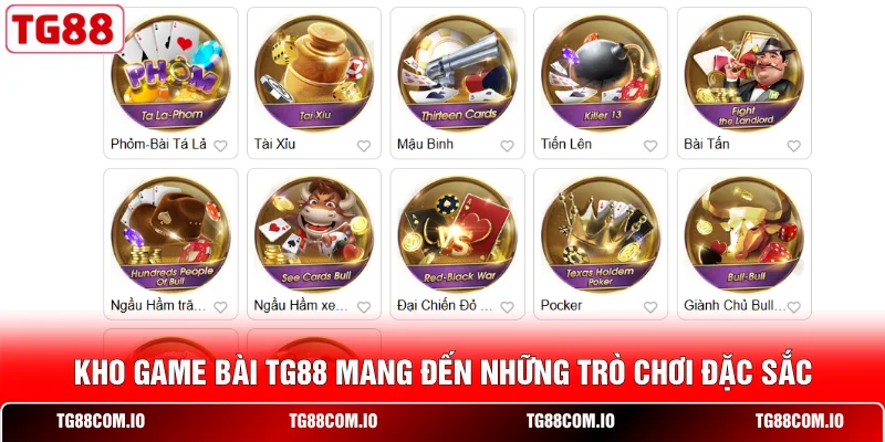 Home 22 Kho game bài TG88 mang đến những trò chơi đặc sắc