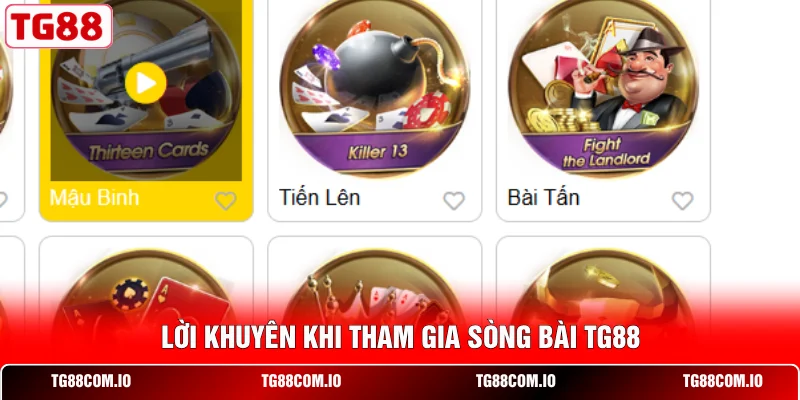 Sòng Bài TG88 3 Lời khuyên khi tham gia sòng bài TG88