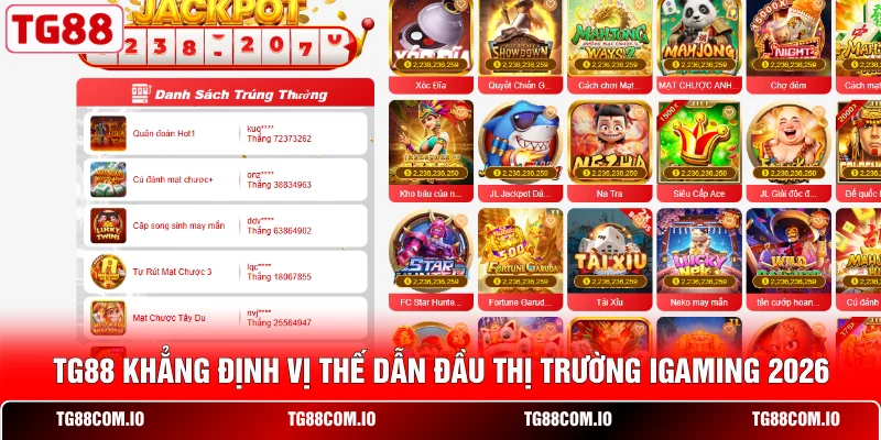 Home 16 TG88 khẳng định vị thế dẫn đầu thị trường iGaming 2026